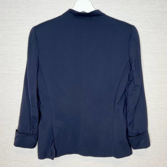 Theory 'Bastian Malaya' Navy Double Breasted Blazer draped - 6 - Picture 2 of 11